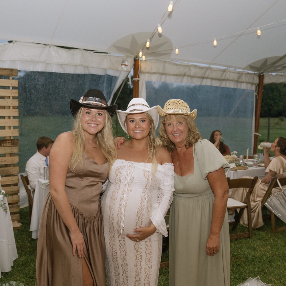 Elegant White Long Sleeve Maternity Dress